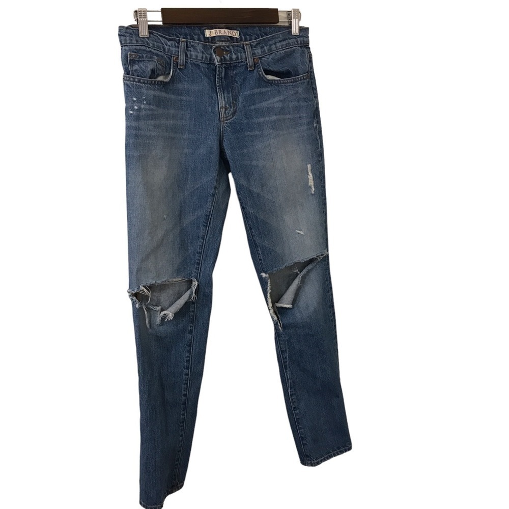 J brand Aidan boyfriend Gemini distressed blue denim jeans
